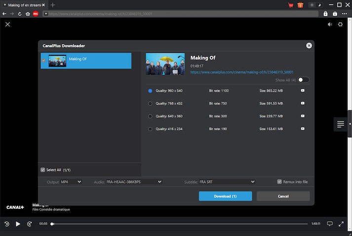 Canal Plus Downloader Step3