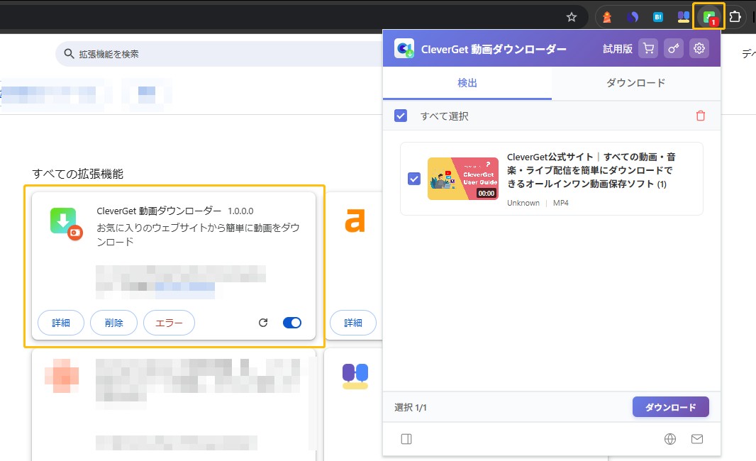 Video Downloader for Browser Step1