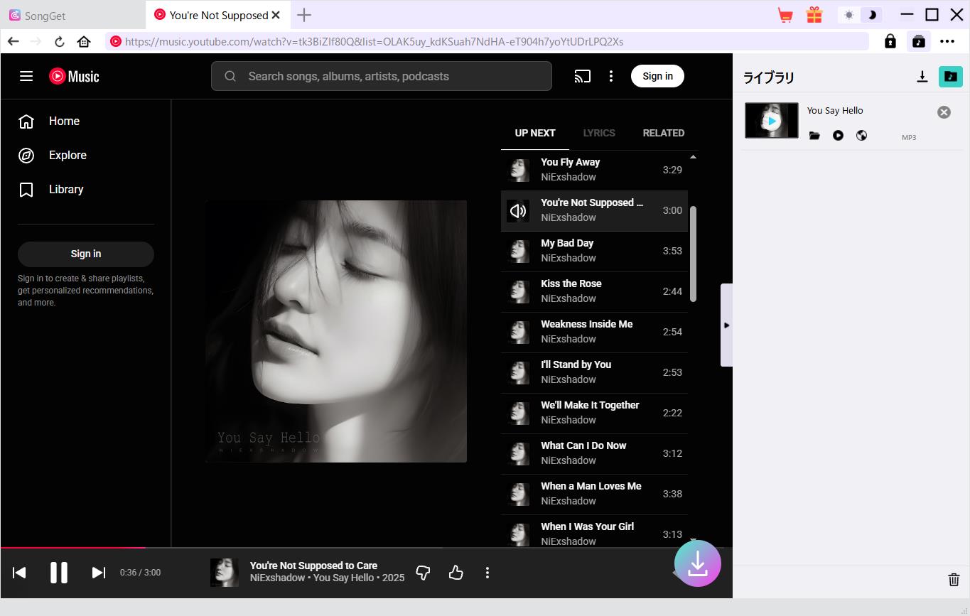 YouTube Music ダウンロード YouTube Music 設定